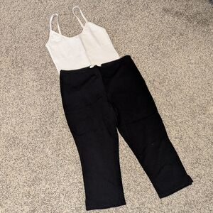 Good Days Black Capris Size S & No Boundaries White Fitted Tank Size S